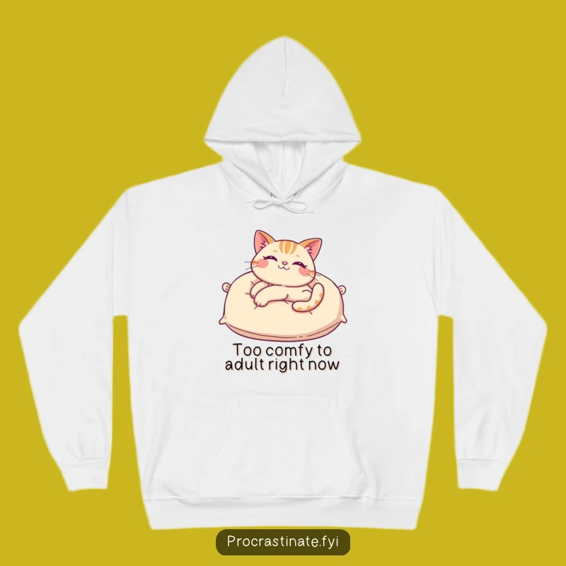 Funny Cat Pillow Hoodie: Cozy Stretch Vibes, Warm & Snuggly Funny Gift