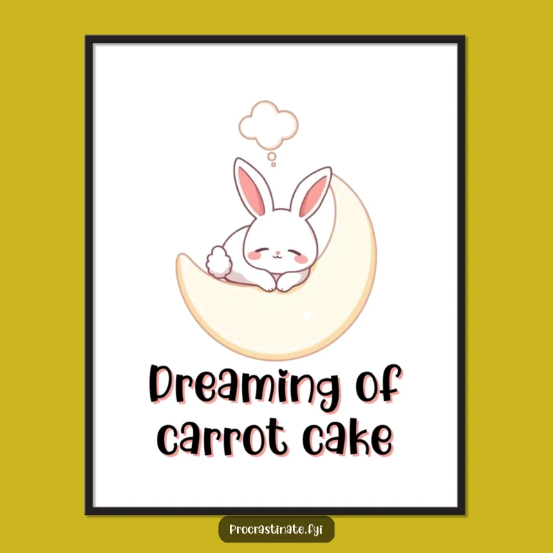 Free Printable Wall Art: Bunny Moon Sleep, Cute Downloadable Dreamy Decor!