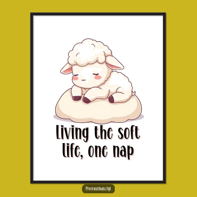 Free Printable Sheep Wall Art: Calm Ewe Blanket Rest Cozy Funny Downloadable Art