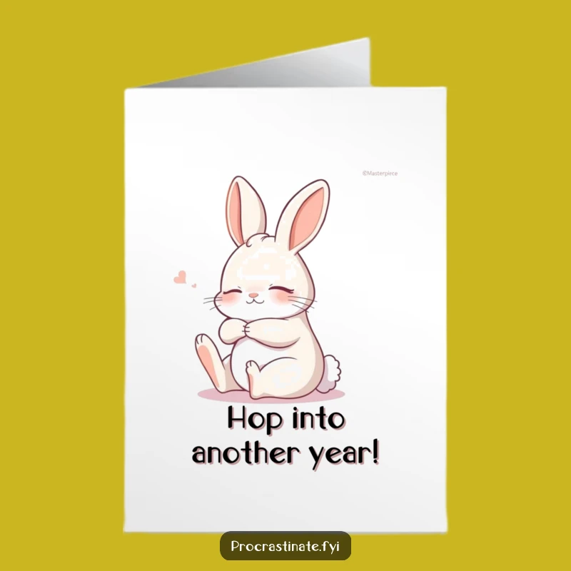 Free Printable Birthday Card: Sleepy Bunny Stretch Funny Downloadable Gift