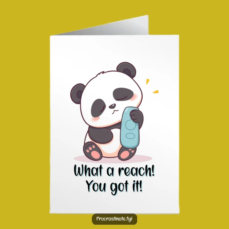 Free Printable Panda Congratulations Card - Panda Remote Goal Downloadable Gift