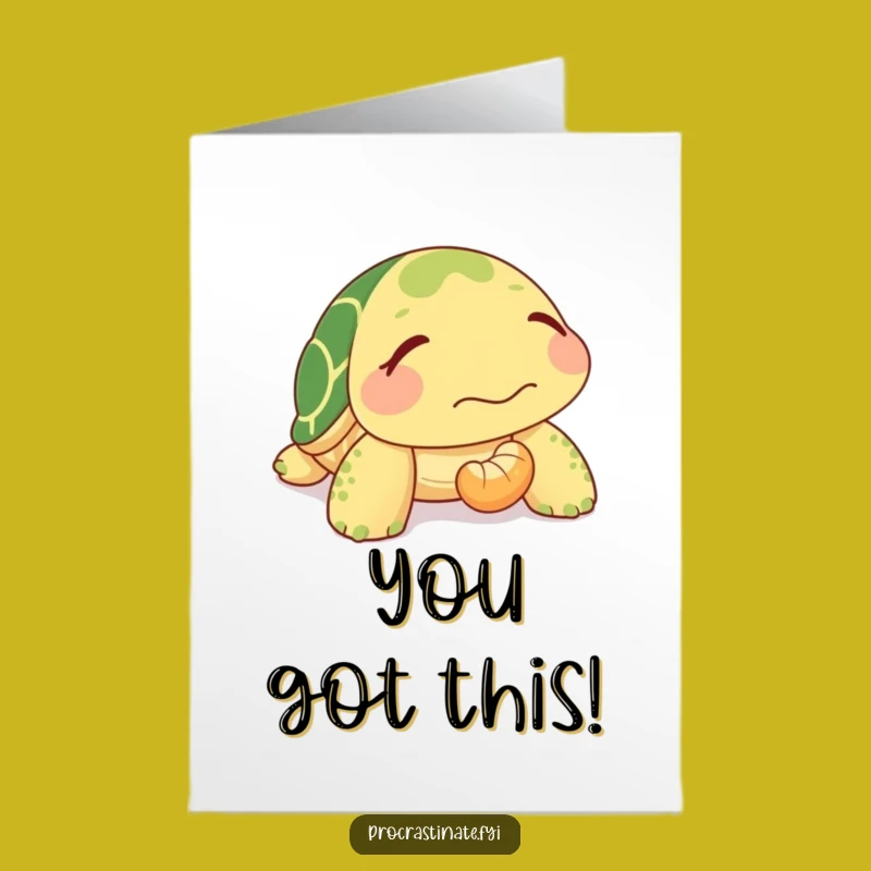 Free Printable Turtle Congrats Card: Slow Progress for a Celebratory Gift