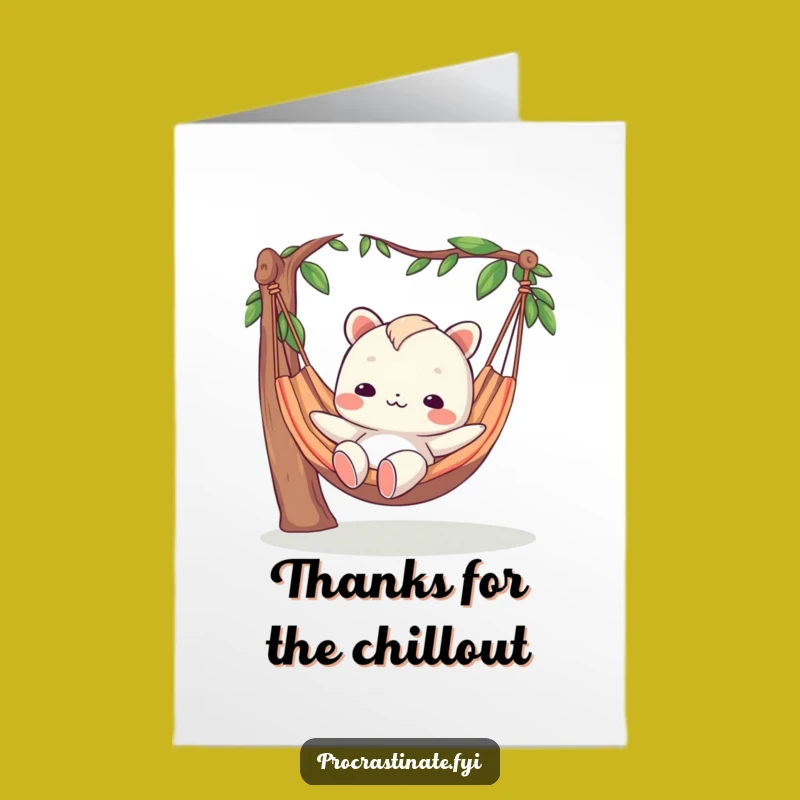 Free Printable Thank You Card: Blank Creature's Blissful Appreciation Gift