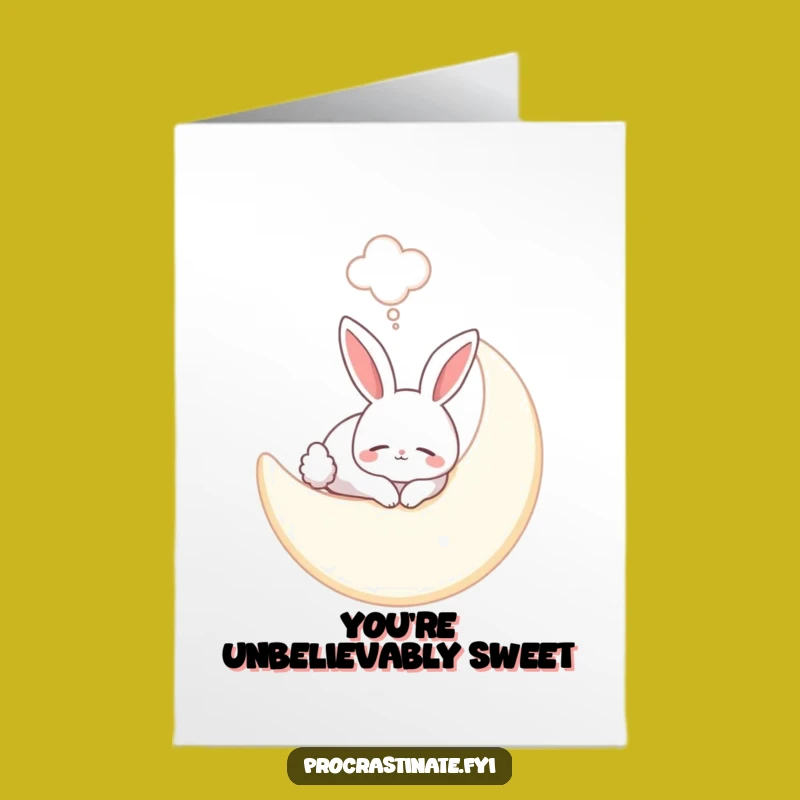 Free Printable Thank You Card: Bunny Moon Nap, Cute Downloadable for Serene Thanks!