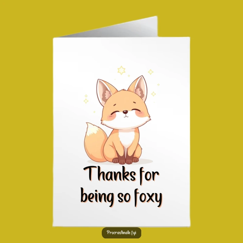 Free Printable Fox Thank You Card: Starry Sky Dreamer Funny Downloadable Gift