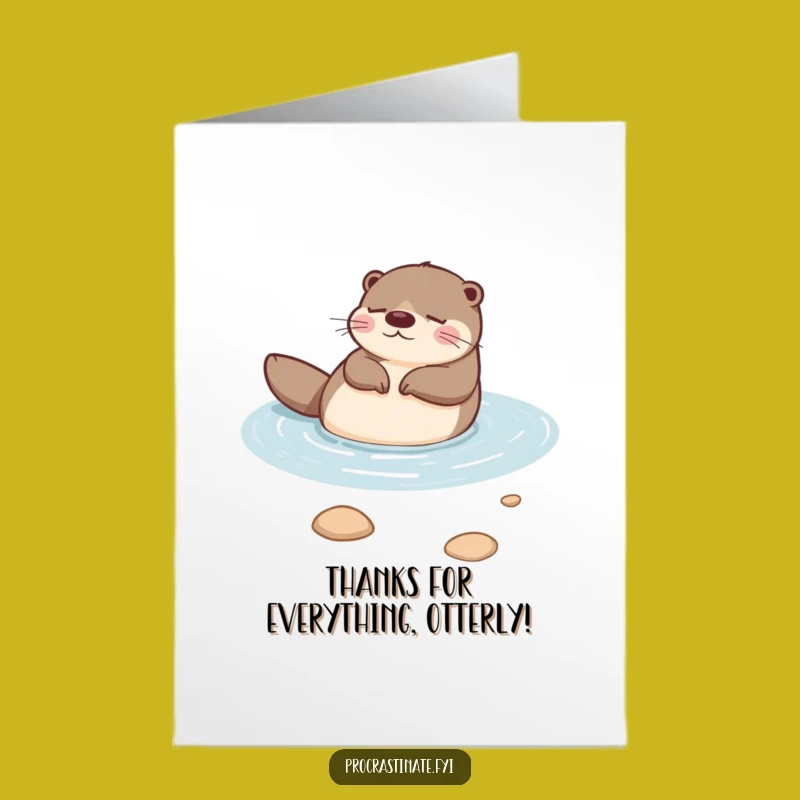 Free Printable Otter Thank You Card: Funny DIY Downloadable for Endless Gratitude