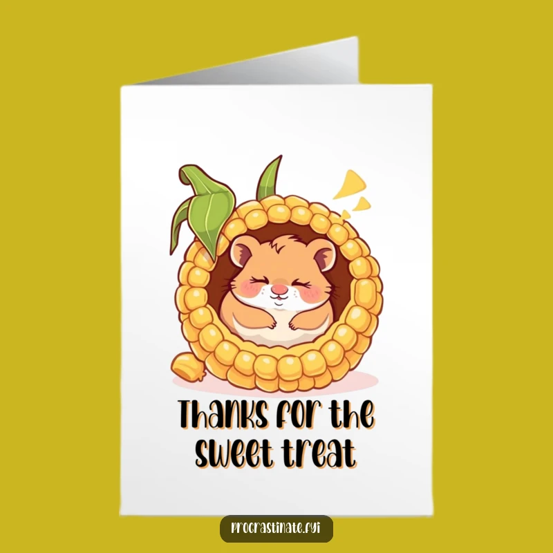 Free Printable Hamster Thank You Card Happy Nap Downloadable Funny Gift