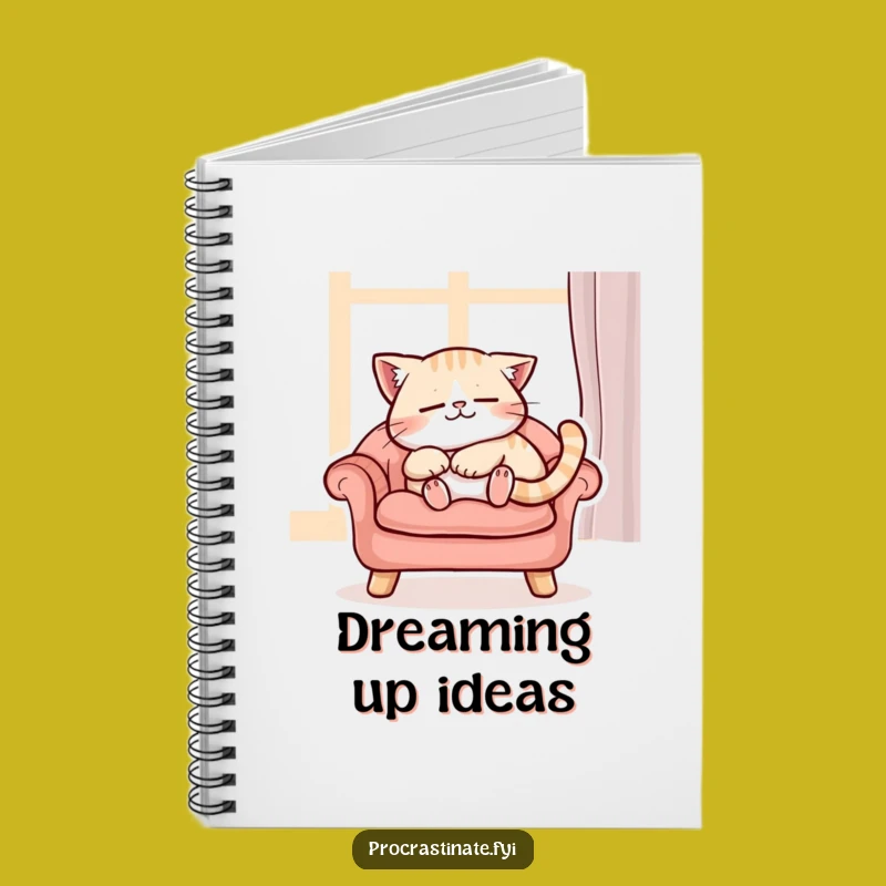 Funny Content Cat Notebook - Jot Down Nap Ideas & Purrs!