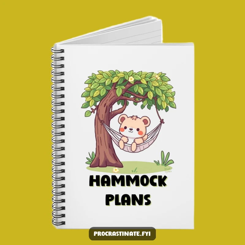 Funny Animal Hammock Notebook - Hilarious Journal for Relaxed Thoughts