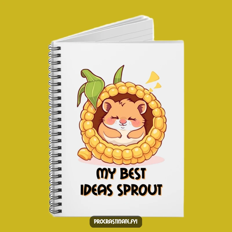 Funny Happy Hamster Notebook: Dreamy Notes in a Corn Cob, Perfect Gift