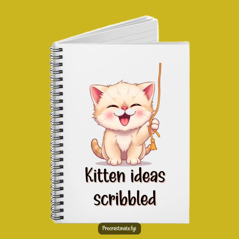 Funny Kitten Yarn Play Notebook: Jot Down Playful Thoughts Funny