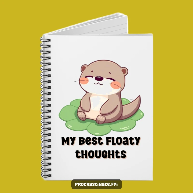 Funny Otter Lily Pad Notebook: Jot Down Peaceful Thoughts