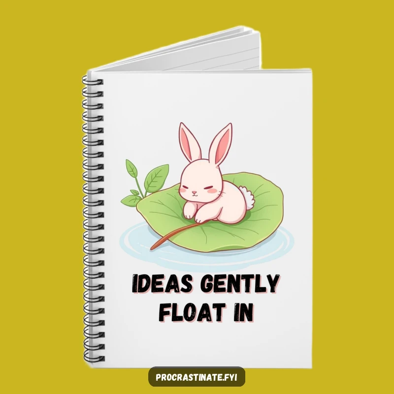 Funny Rabbit Notebook: Calm Leaf Float Journal - Gift Idea