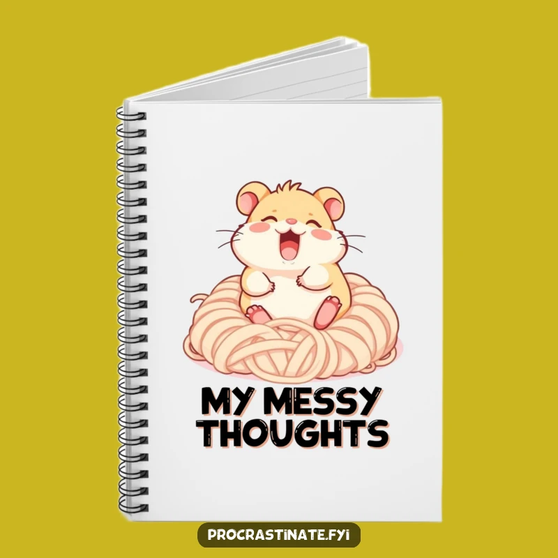 Funny Giggling Hamster Notebook - Jot Down Yarn Ideas & Laughs!