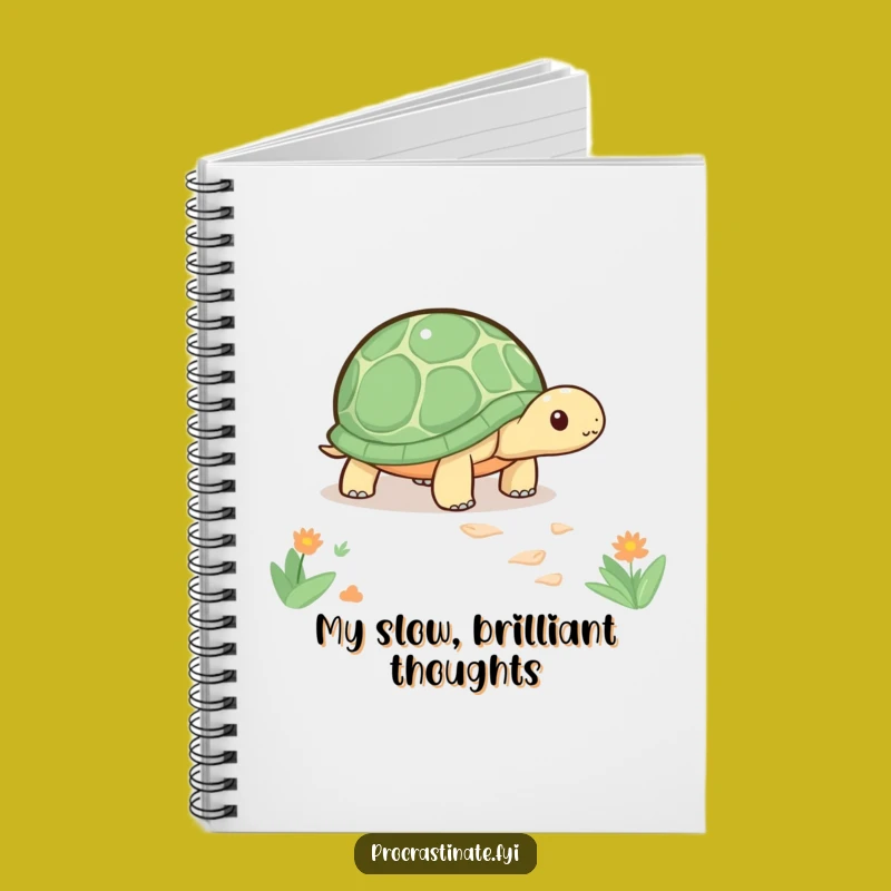 Funny Kawaii Turtle Notebook: Slow Progress Journal, A Perfect Funny Gift