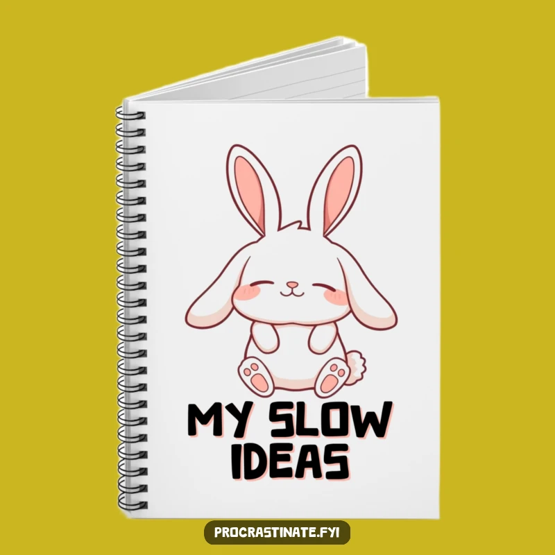 Funny Lazy Rabbit Notebook: Slow Thoughts Journal, Ideal Gift
