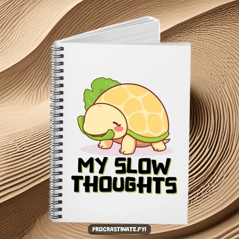 Funny Turtle Notebook: A chill turtle slowly eats lettuce, encouraging unhurried thought-capture and creative writing.