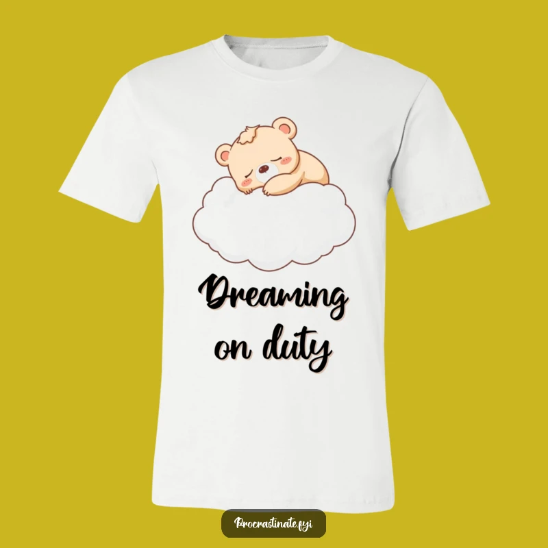 Funny Bear Cub Cloud Nap T-Shirt: Comfy Sleepy Humor Funny Gift