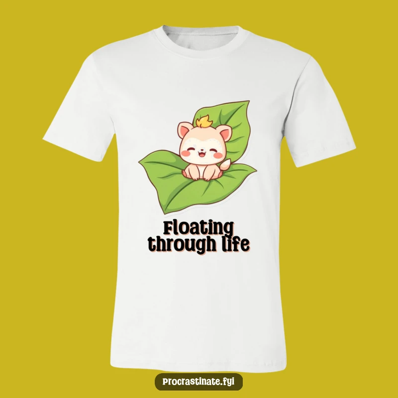 Funny Floating Animal Leaf T-Shirt - Hilarious Tee for Dreamers