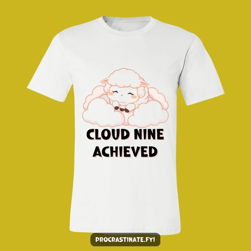 Funny Floaty Sheep T-Shirt: Comfy Cotton Tee, Hilarious Sleepy Animal Gift