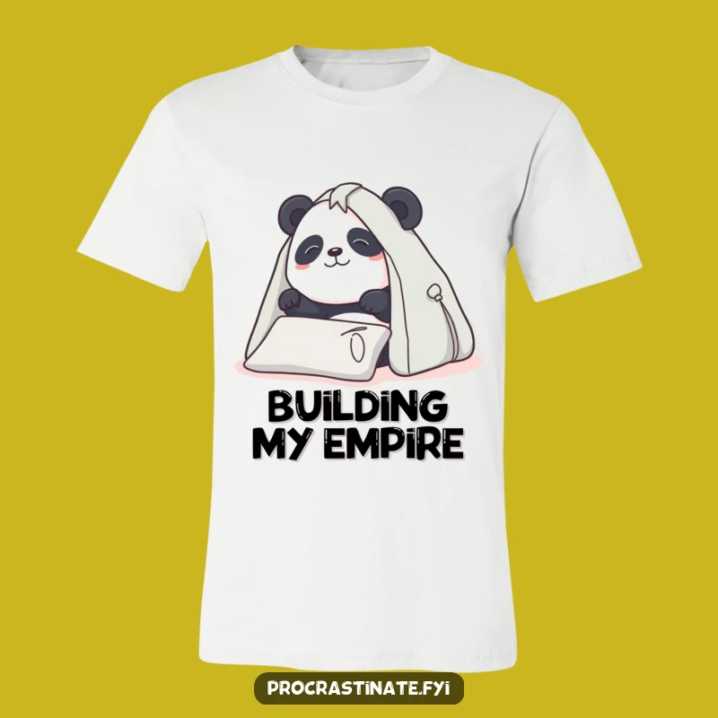 Funny Panda Pillow Fort T-Shirt - Determined Builder Tee - Cozy Adventure Gift