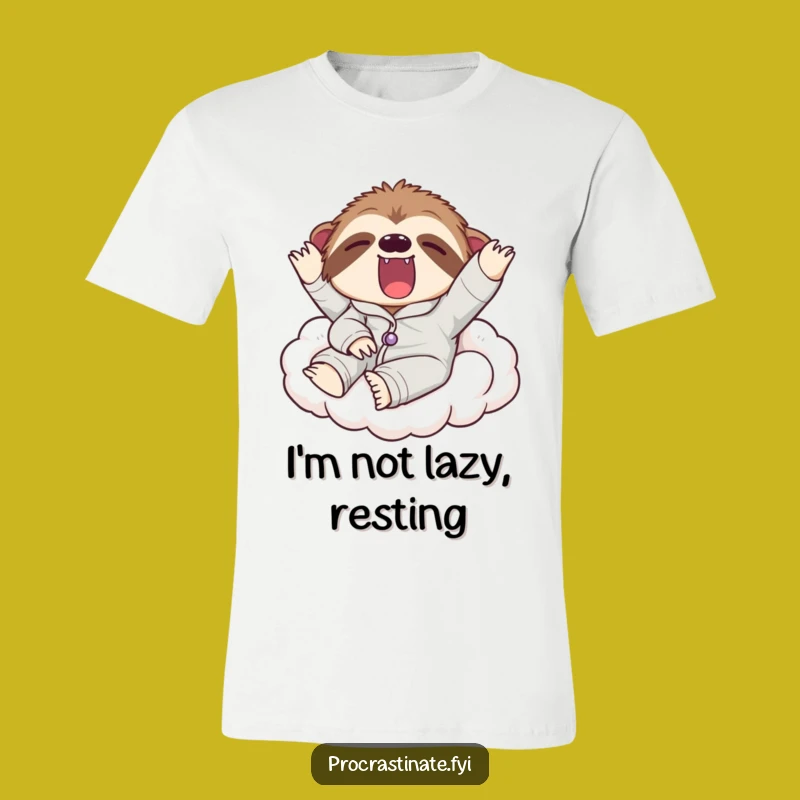 Funny Sloth Pajama T-Shirt: Lazy Morning Tee for Comfy Gifting