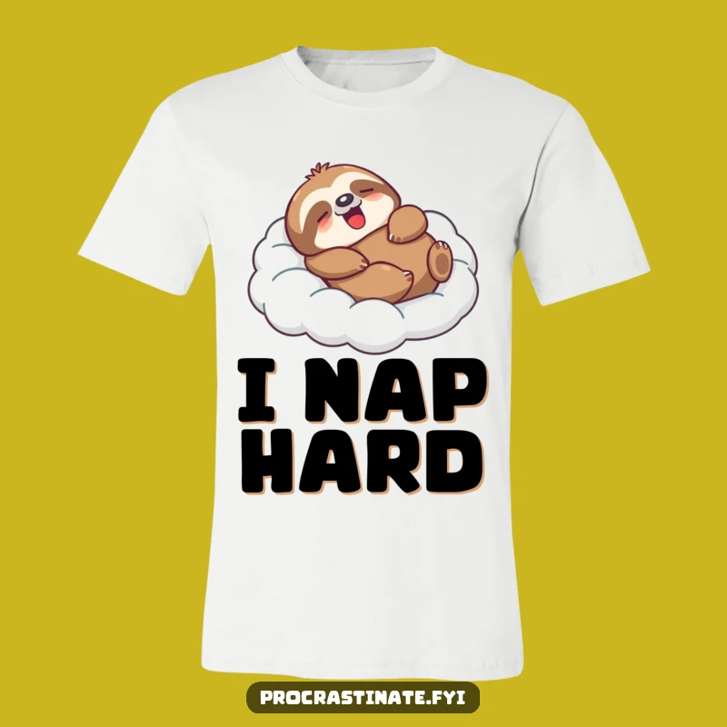 Funny Sloth T-Shirt: Lounging Cloud Character Tee, Awesome Funny Gift!