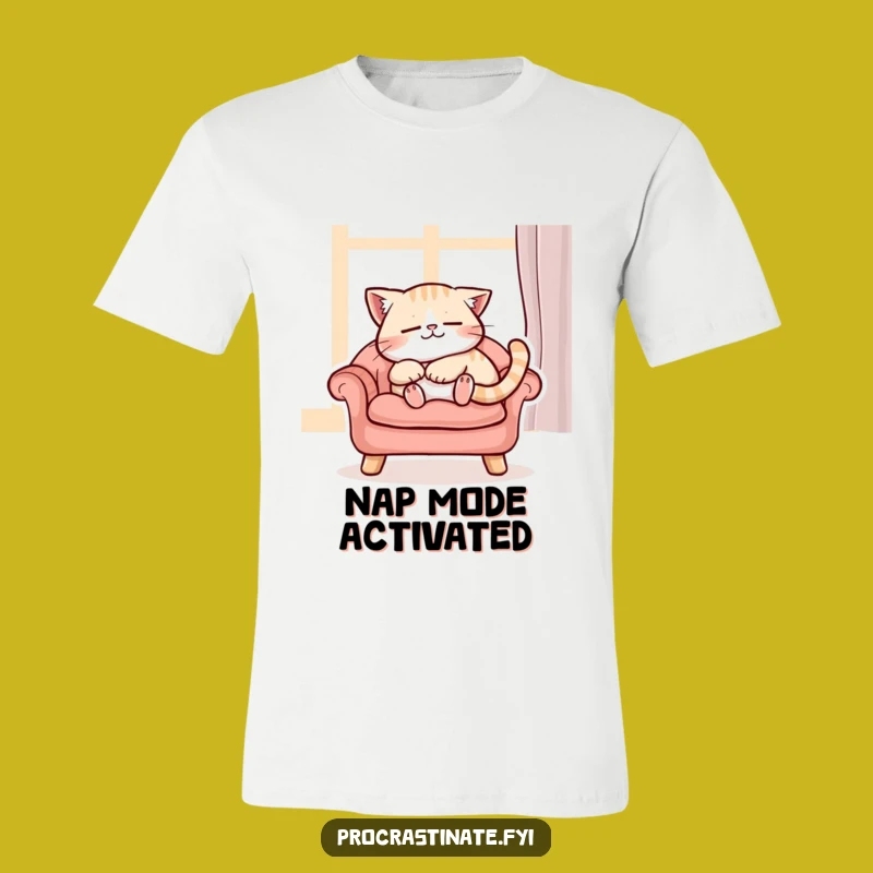 Funny Content Cat T-Shirt - Nap Pawsitively Gift for Cat Moms!