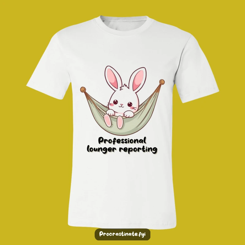 Funny Kawaii Rabbit Hammock T-Shirt - Chill Out in Style Gift