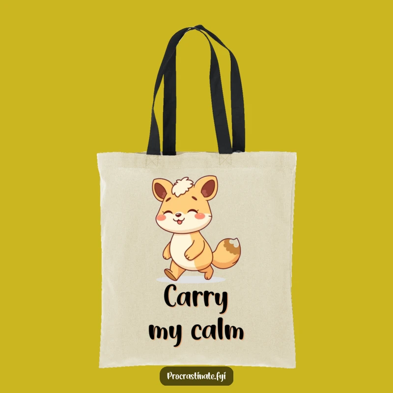 Funny Animal Stroll Tote Bag: Relaxed Gait Carry-all Gift