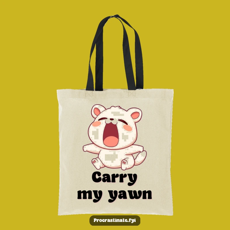 Funny Yawning Animal Tote Bag - Hilarious Carry-All for Your Essentials