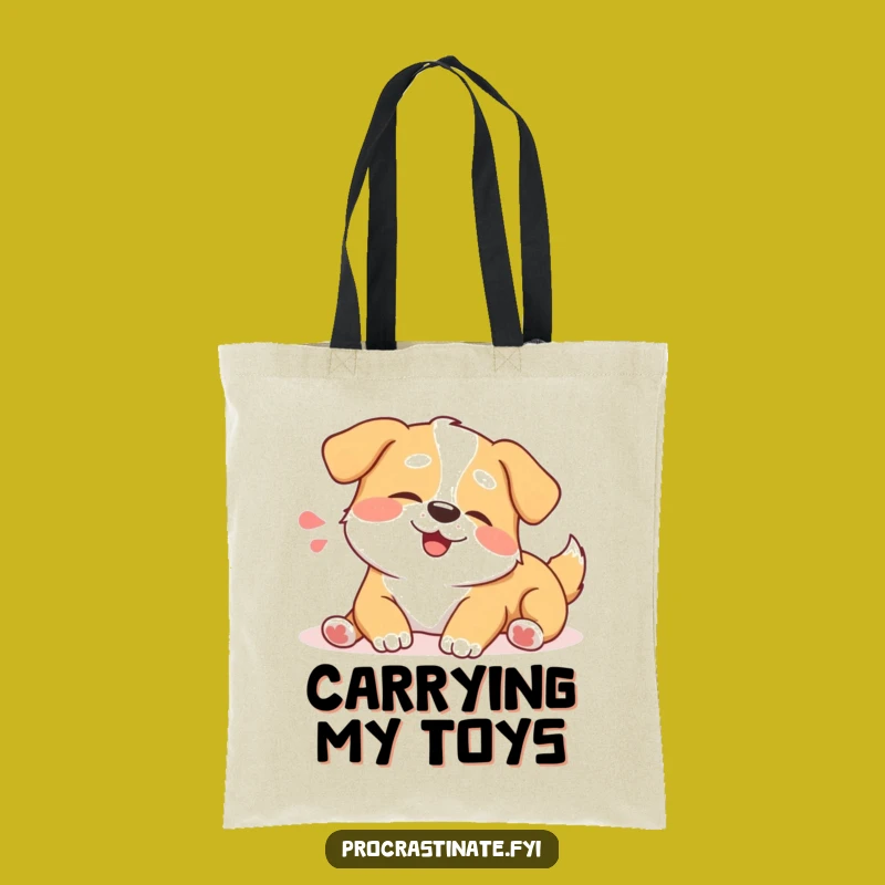 Funny Happy Dog Stretch Tote Bag: Carry Your Joy and Essentials!