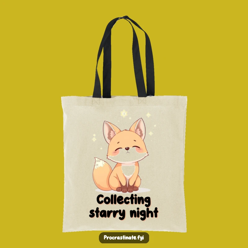 Funny Fox Starry Tote: Stylish & Hilarious Celestial Carry-All