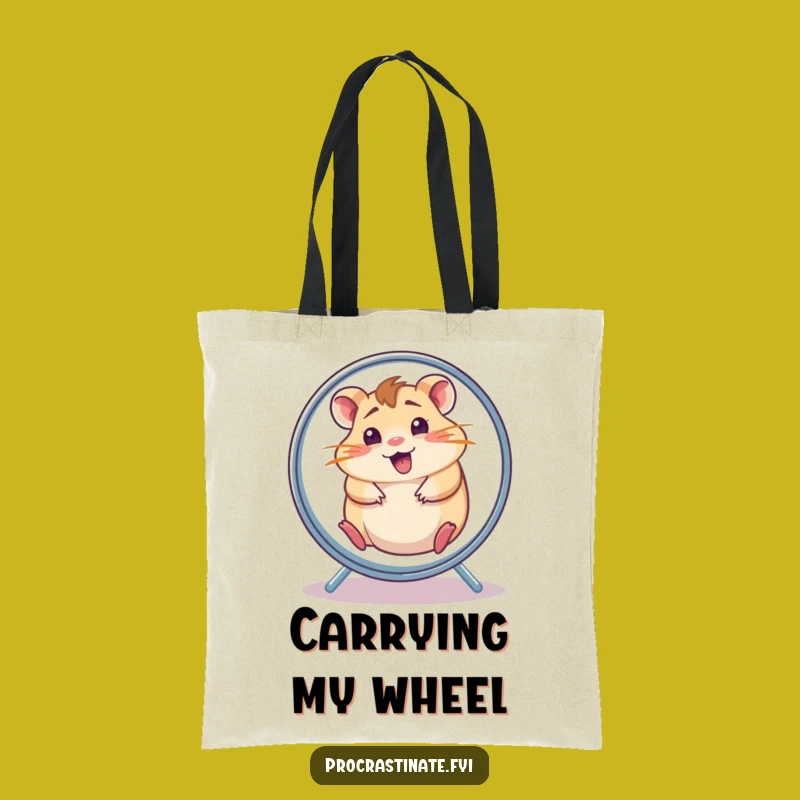 Funny Hamster Wheel Tote Bag: Hilarious Accessory for Energetic Souls