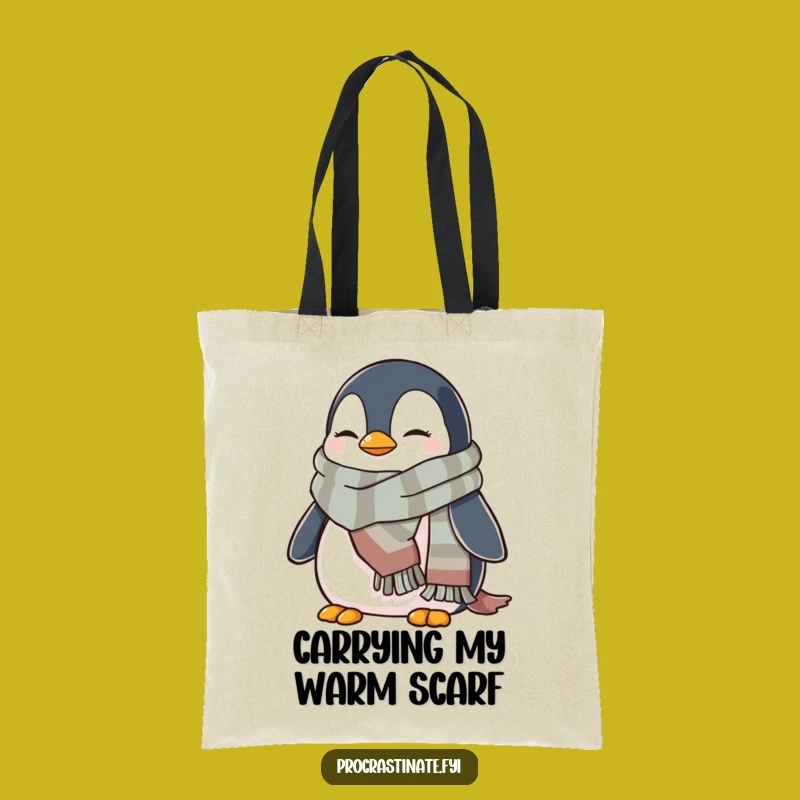 Funny Penguin Cozy Tote: Stylish & Hilarious Winter Carry-All