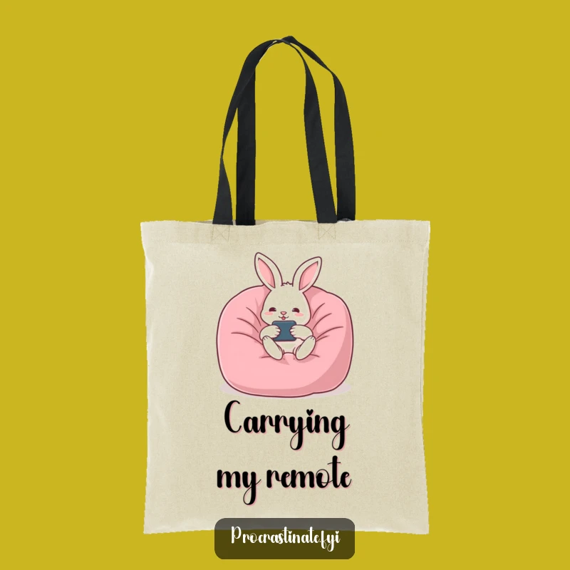 Funny Rabbit Lounging Tote Bag: Hilarious Accessory for the Ultimate Relaxer