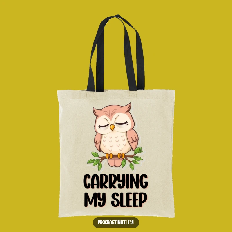 Funny Sleepy Owl Tote Bag: Hilarious Accessory for Nap Enthusiasts